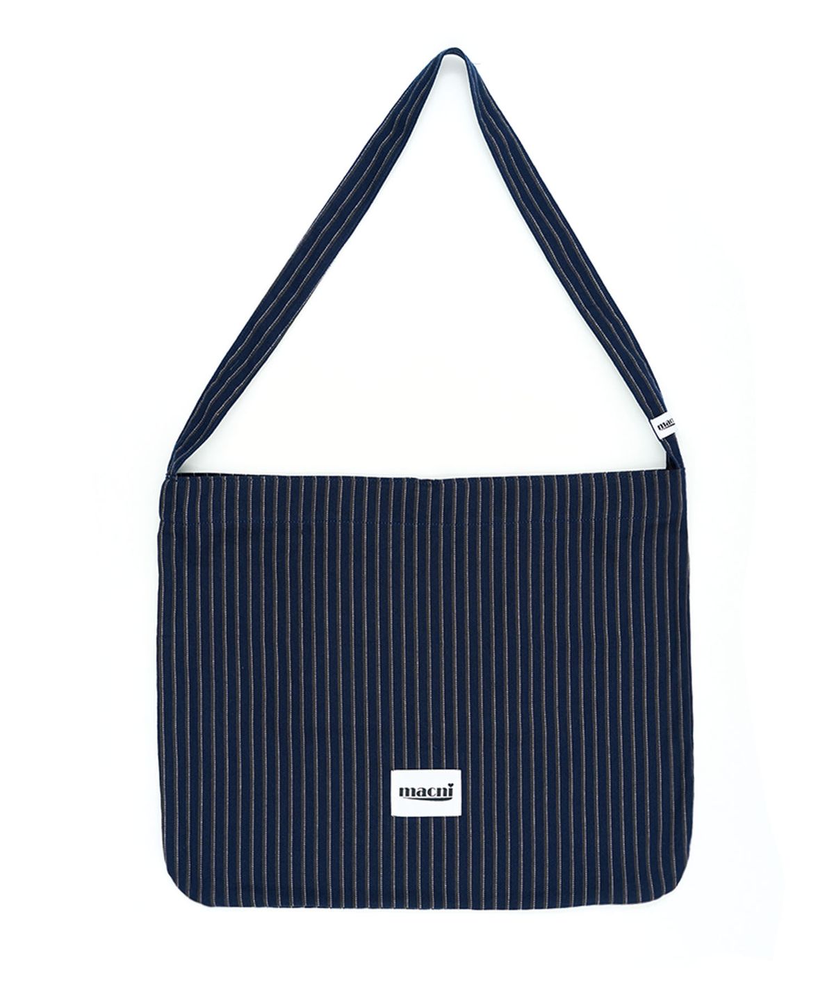 마크니(MACNI) STRIPE ECO CROSS BAG NAVY