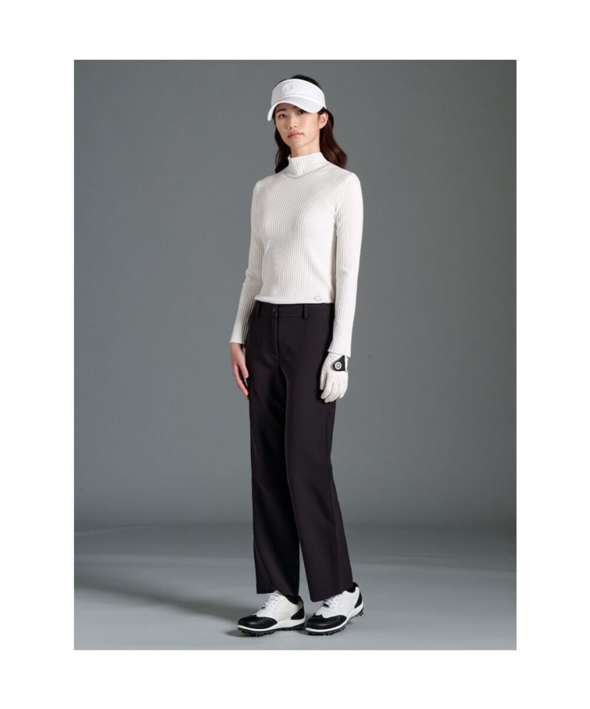 빈폴골프(BEANPOLE GOLF) 여성 하이넥 니트 풀오버 - 아이보리