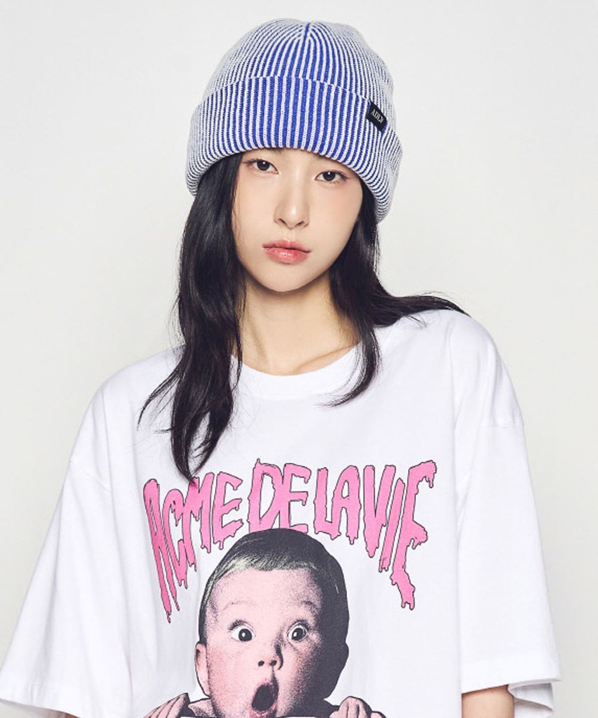 아크메드라비(ACME DE LA VIE) TWO TONE LABEL POINT BEANIE (3COLOR)