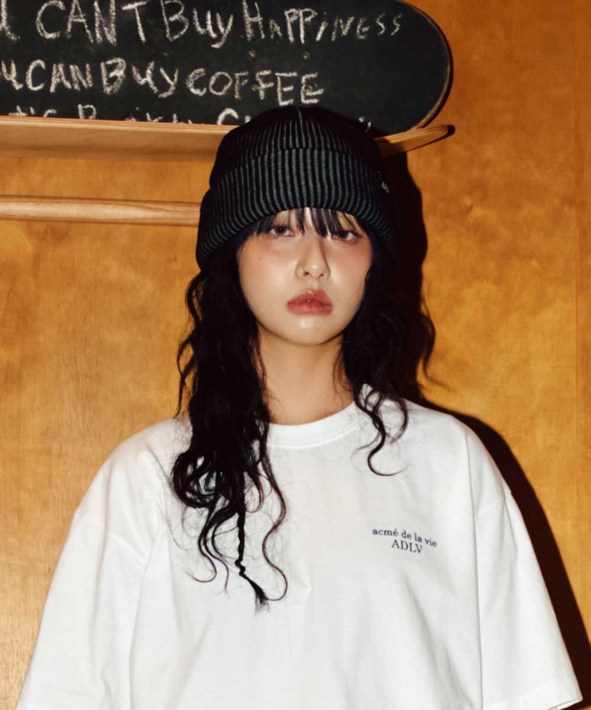 아크메드라비(ACME DE LA VIE) TWO TONE LABEL POINT BEANIE (3COLOR)