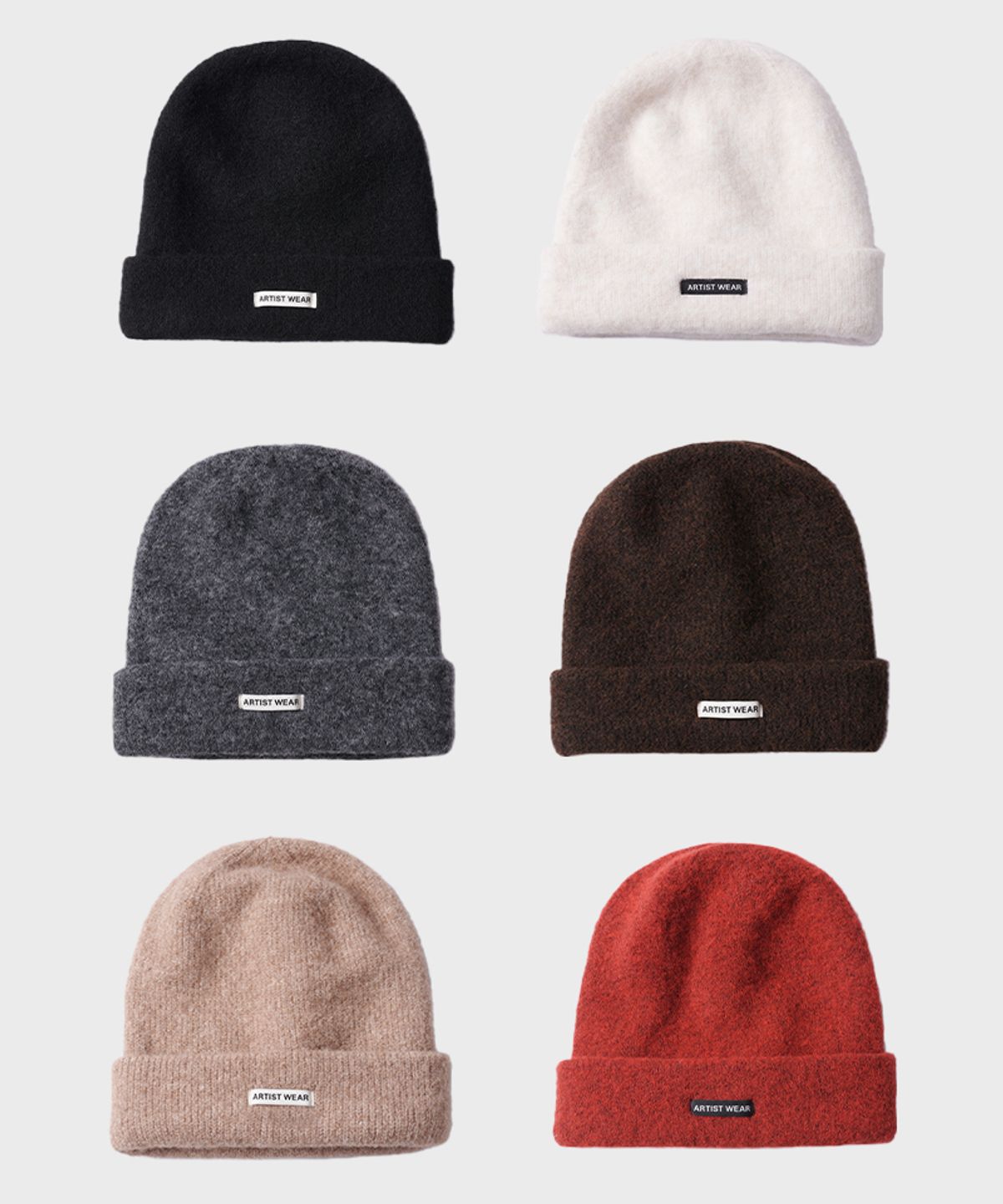 아티스트웨어(ARTISTWEAR) [6COLORS] 로고 오버핏 볼드 비니