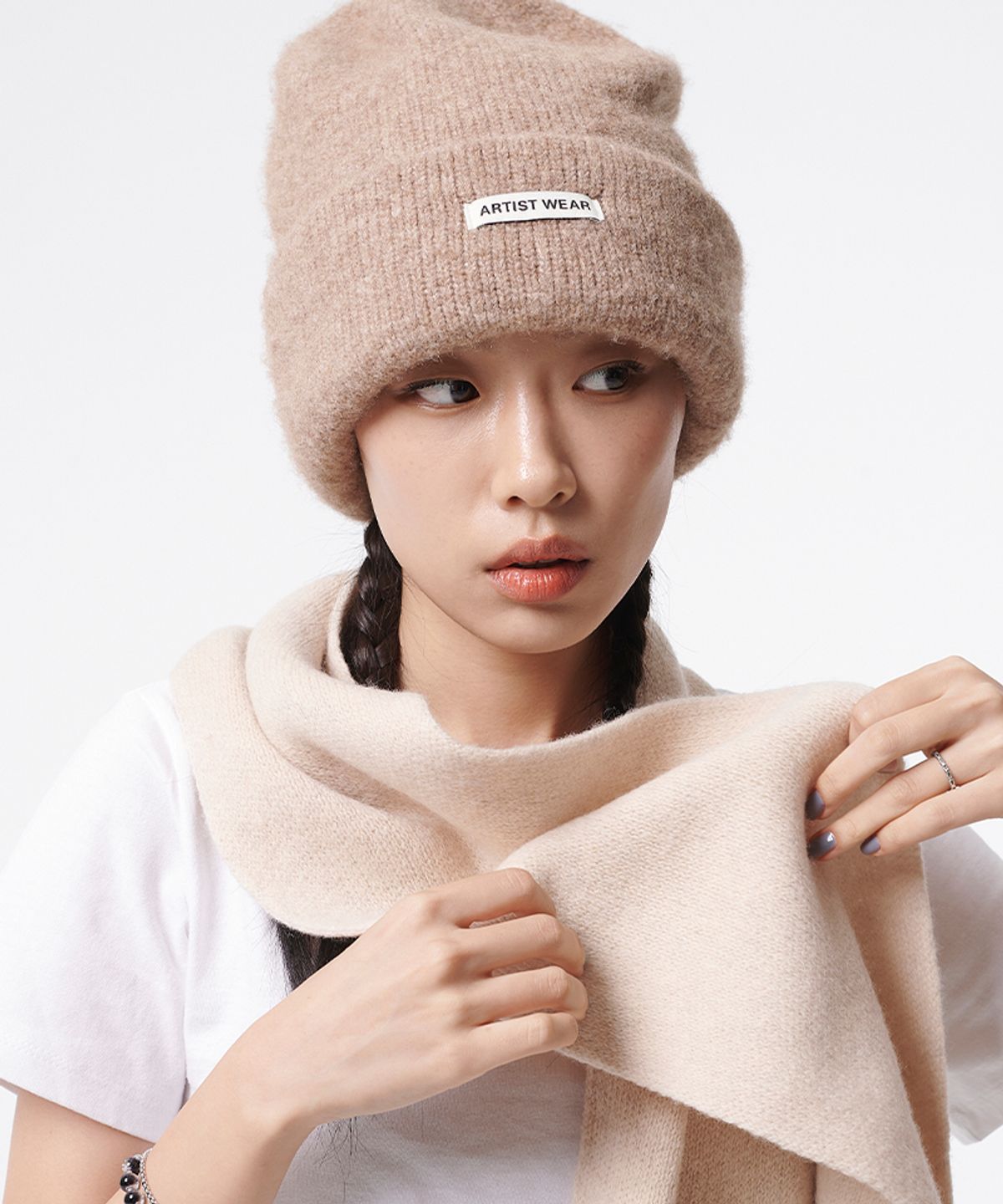 아티스트웨어(ARTISTWEAR) [6COLORS] 로고 오버핏 볼드 비니