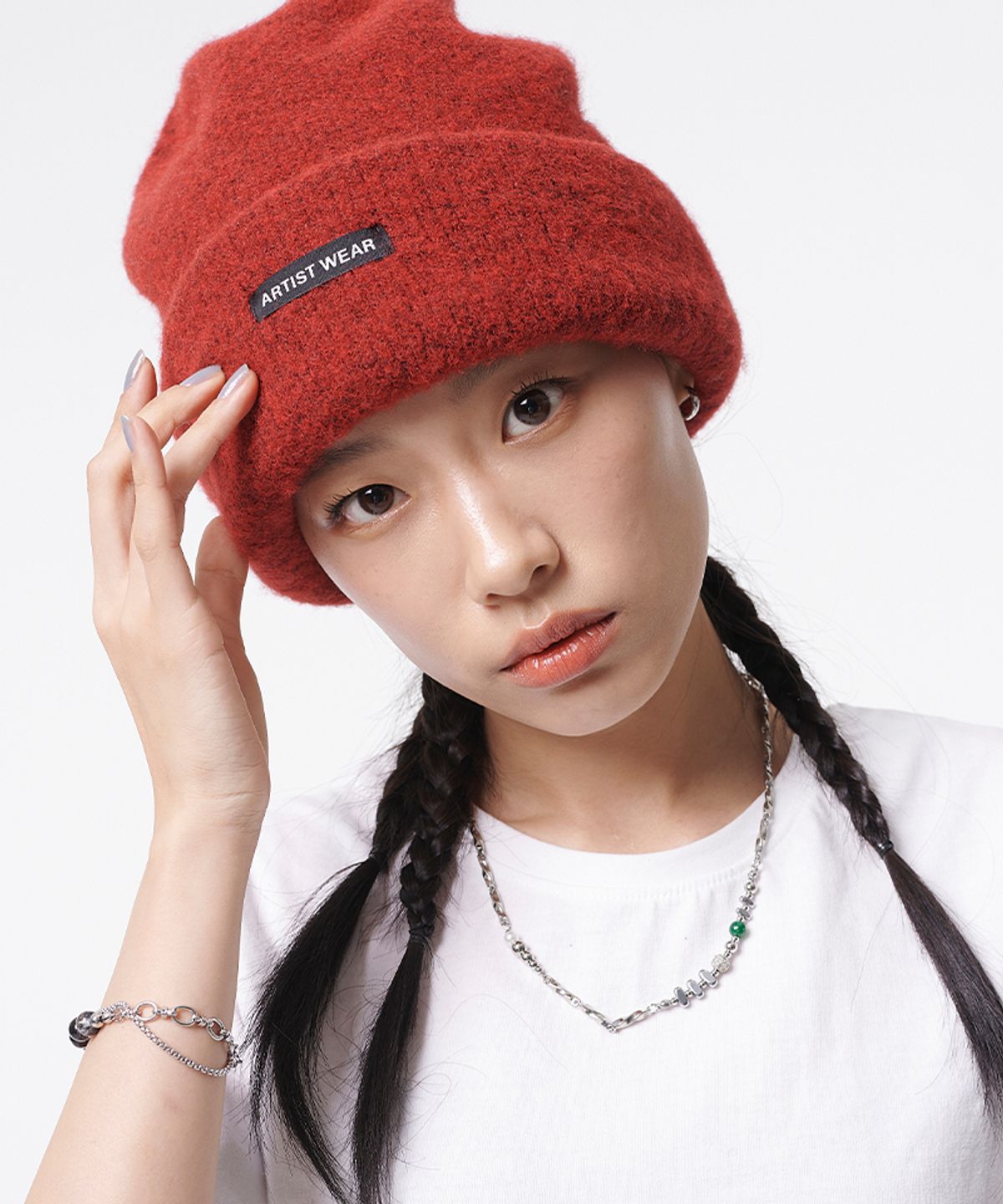 아티스트웨어(ARTISTWEAR) [6COLORS] 로고 오버핏 볼드 비니