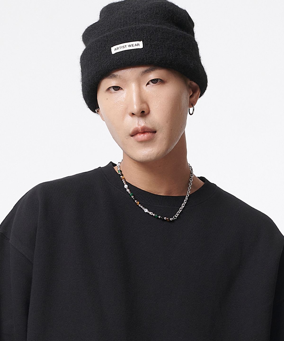 아티스트웨어(ARTISTWEAR) [6COLORS] 로고 오버핏 볼드 비니