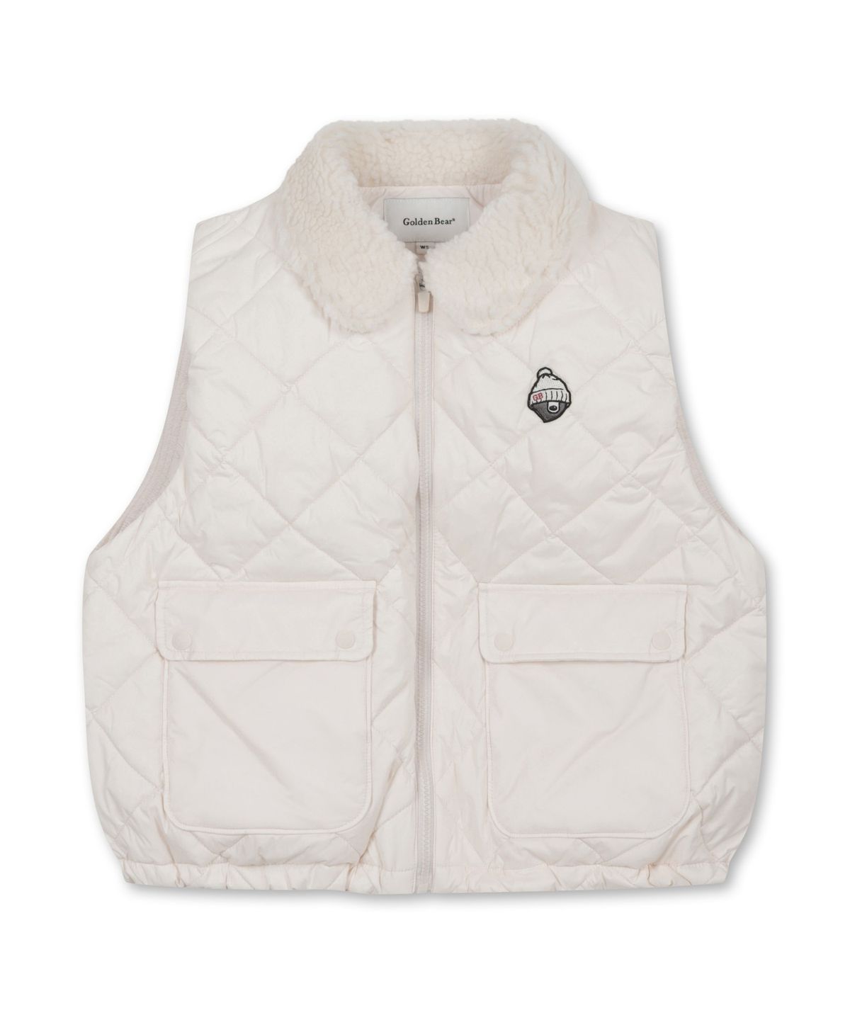 골든베어(GOLDEN BEAR) (W) Fleece Collar Quilted Vest G5VAW25831IVX