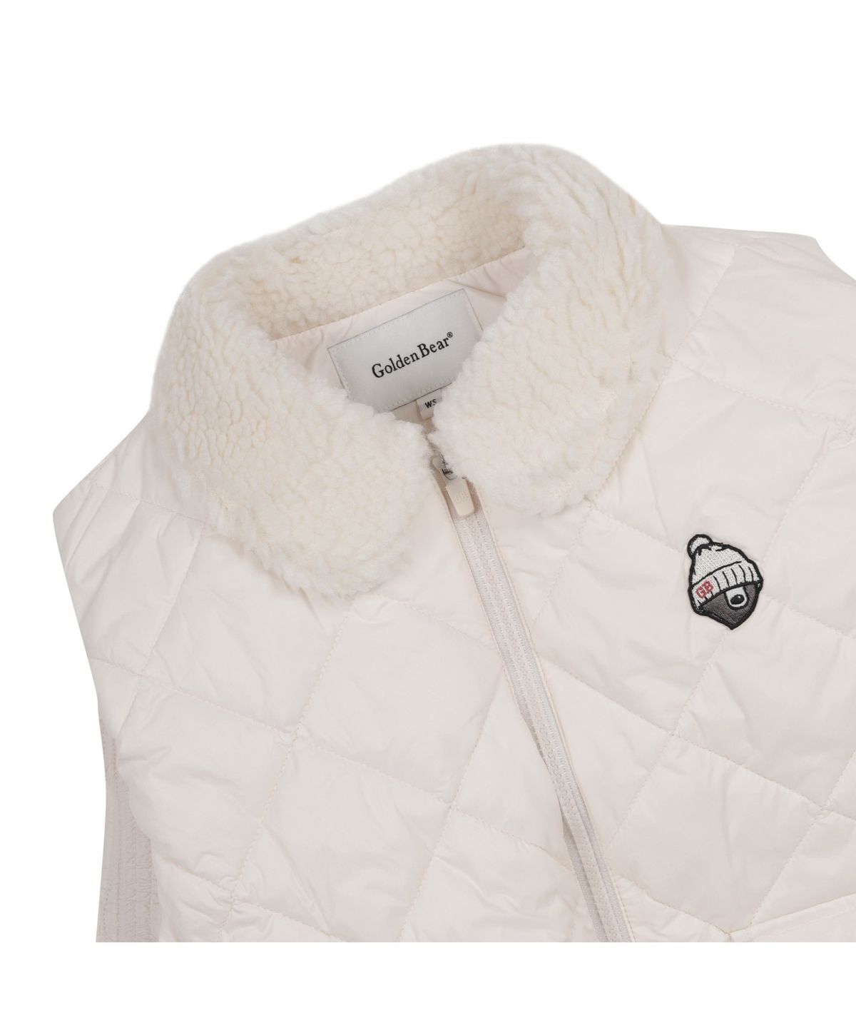 골든베어(GOLDEN BEAR) (W) Fleece Collar Quilted Vest G5VAW25831IVX