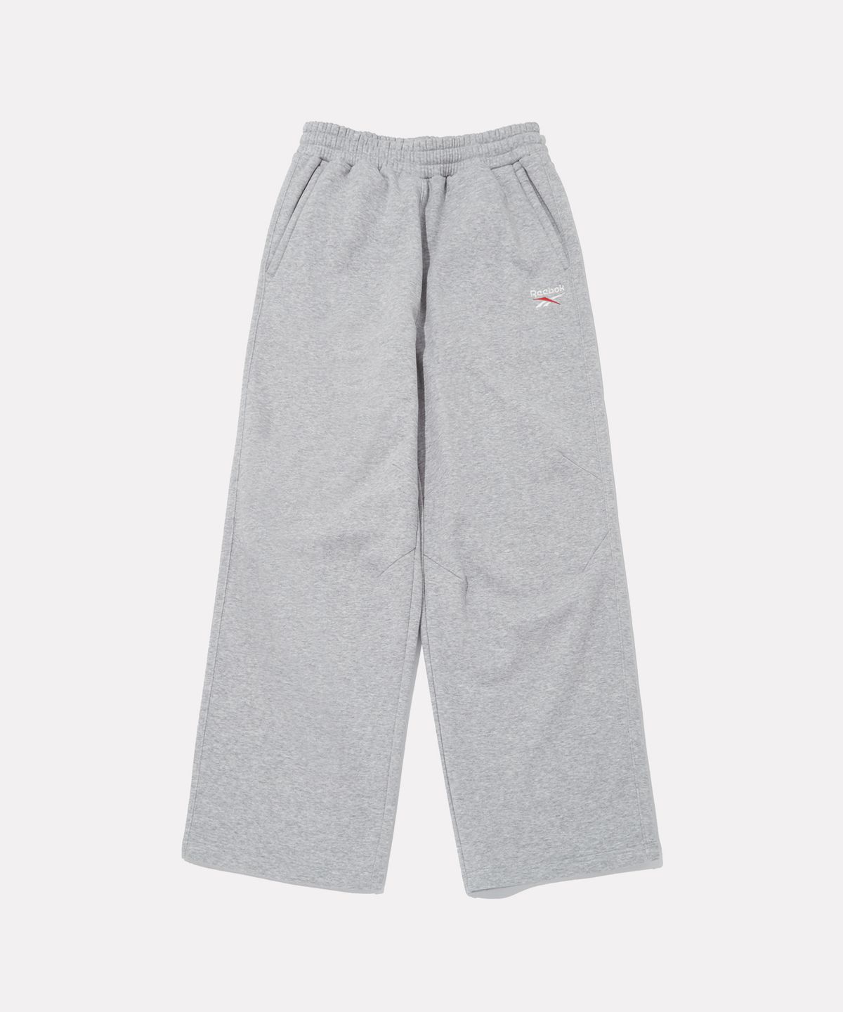 리복(REEBOK) 와이드핏 기모 스웻팬츠 - 멜란지 그레이