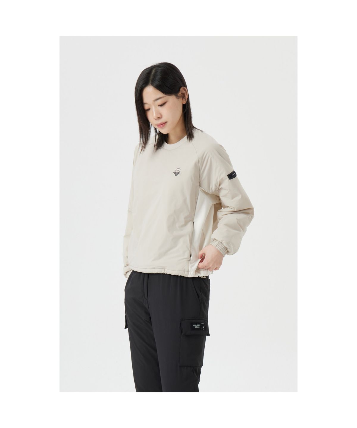 골든베어(GOLDEN BEAR) (W) Padded Woven Sweat G5TAW25881GYX
