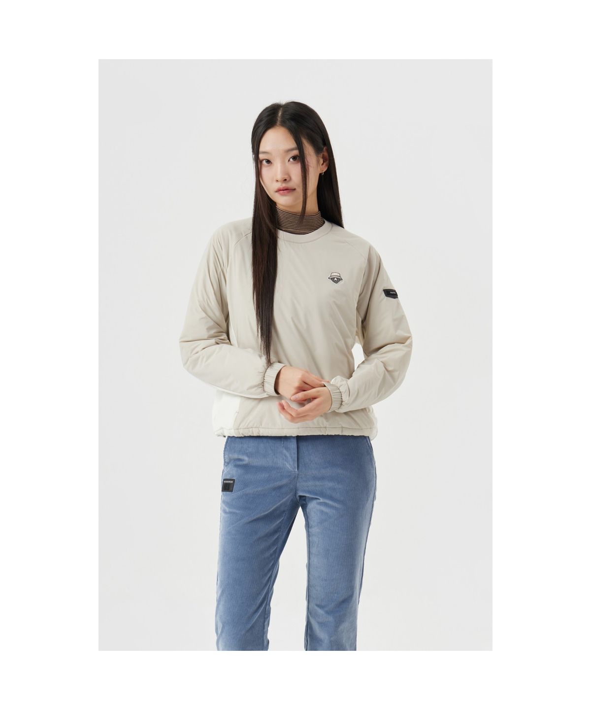 골든베어(GOLDEN BEAR) (W) Padded Woven Sweat G5TAW25881GYX