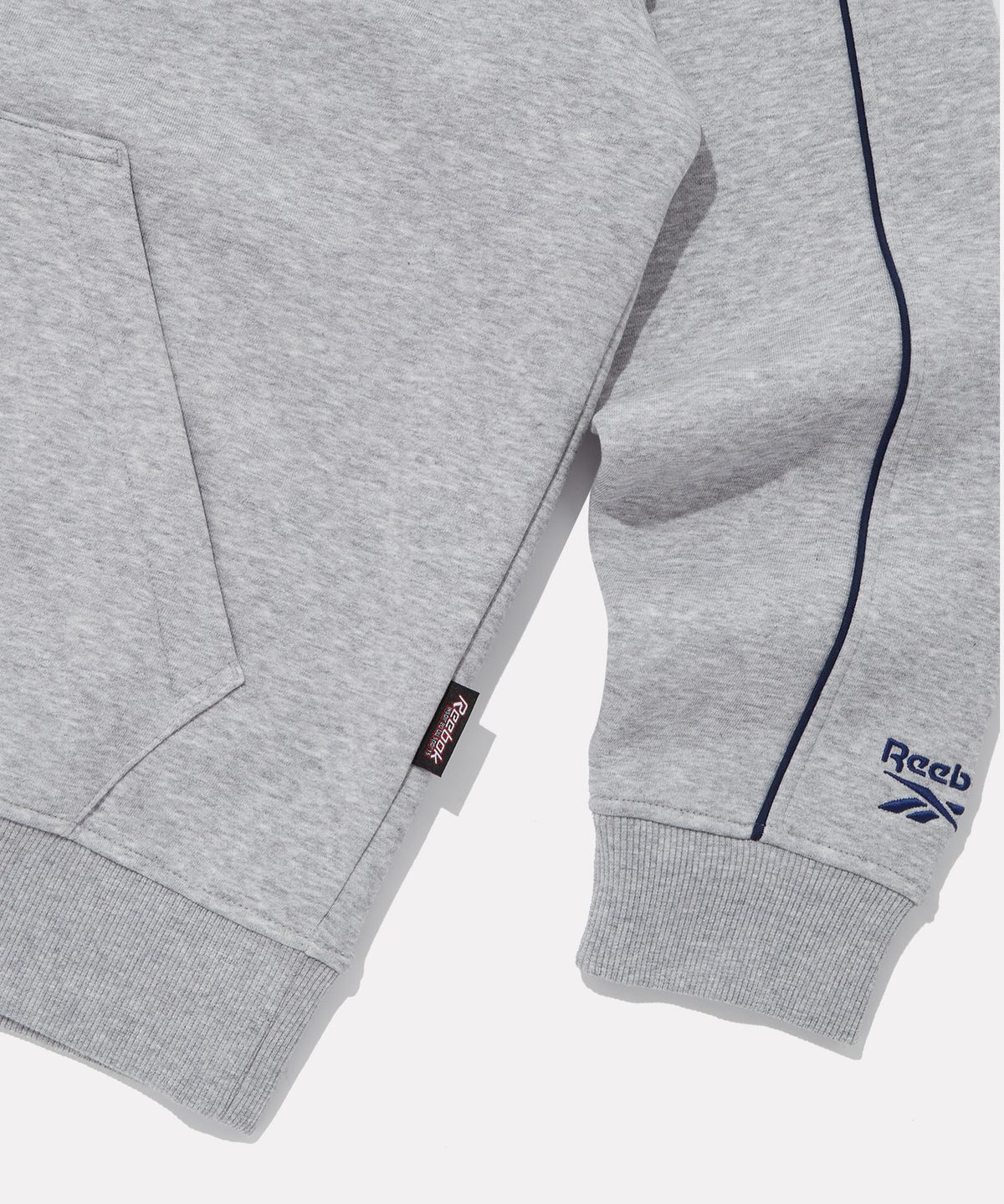 리복(REEBOK) 프리미어 기모 후디 - 멜란지 그레이