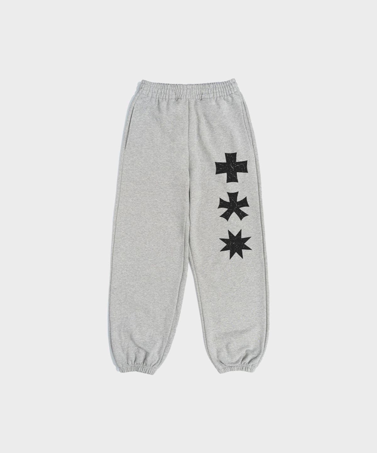 마이딥블루메모리즈(MY DEEP BLUE MEMORIES) (PT)THREE LOGO SWEAT PANTS (LIGHT GREY)