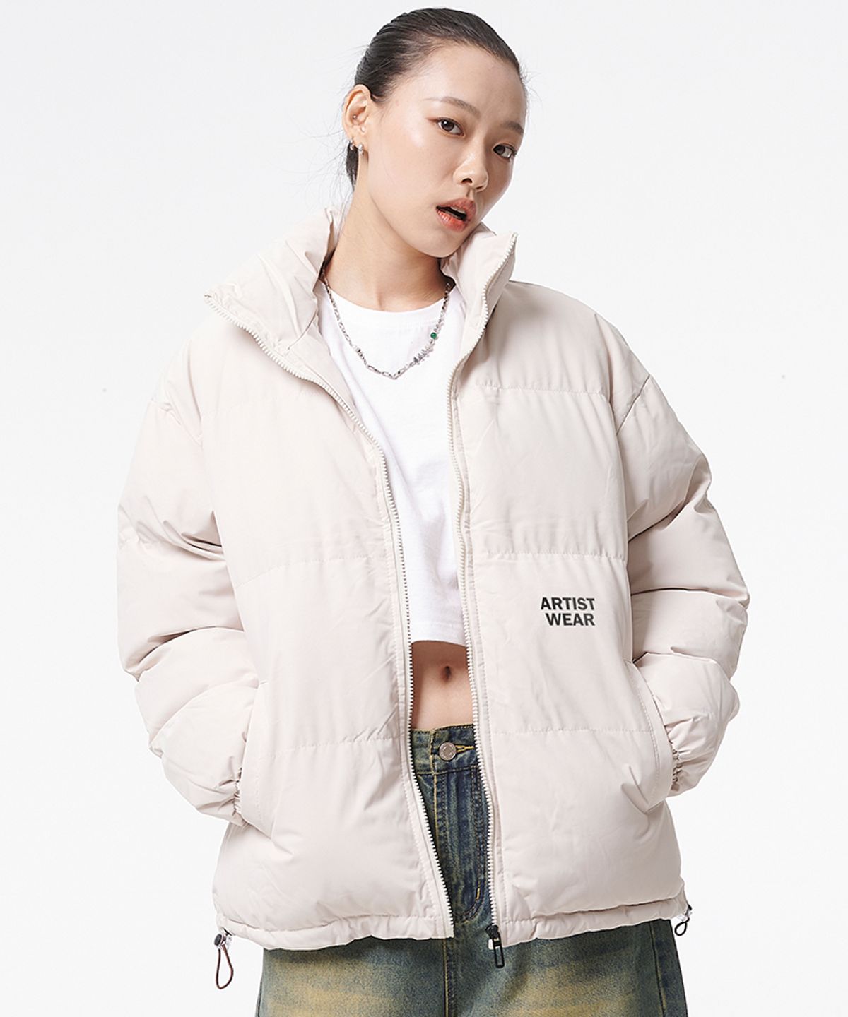 아티스트웨어(ARTISTWEAR) [3COLORS] 사일런트 스카이 데일리 푸퍼 숏패딩