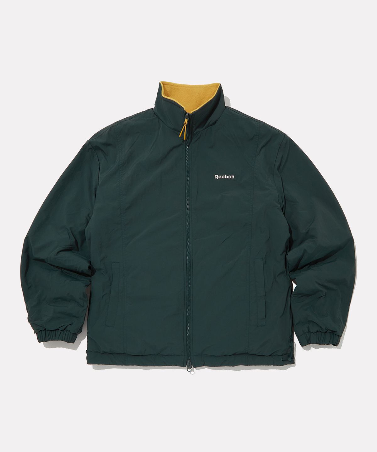 리복(REEBOK) 플리스 리버서블 자켓 - 머스타드:카키