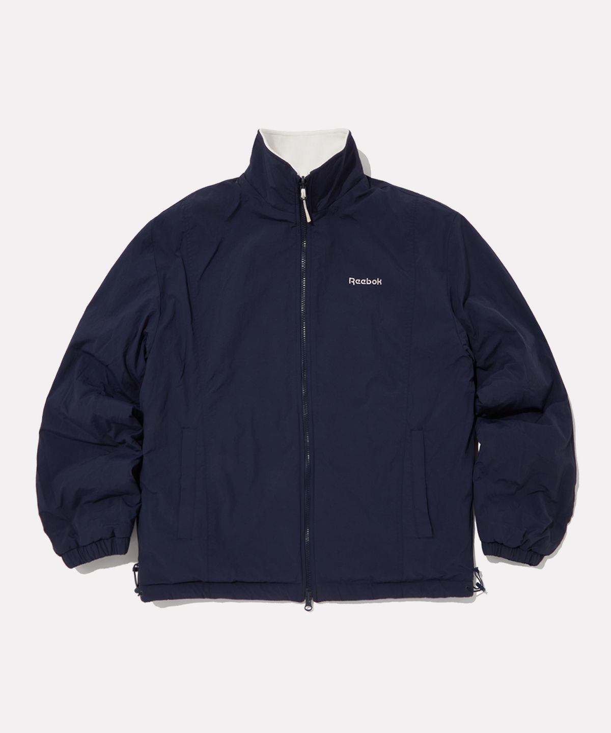리복(REEBOK) 플리스 리버서블 자켓 - 크림:네이비