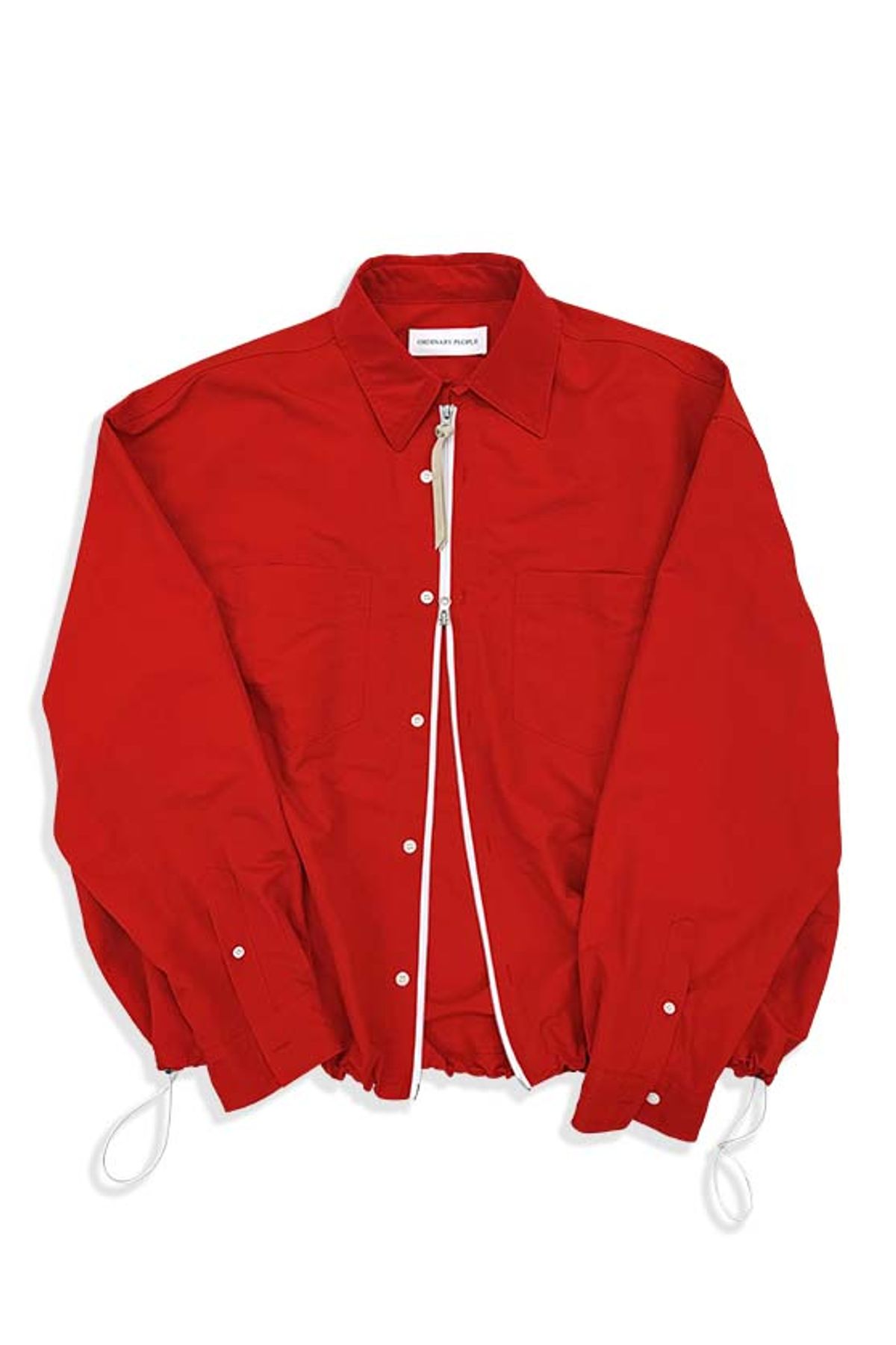 오디너리피플(ORDINARY PEOPLE) Re : Contrast Velvet-Collar Shirt [RED]