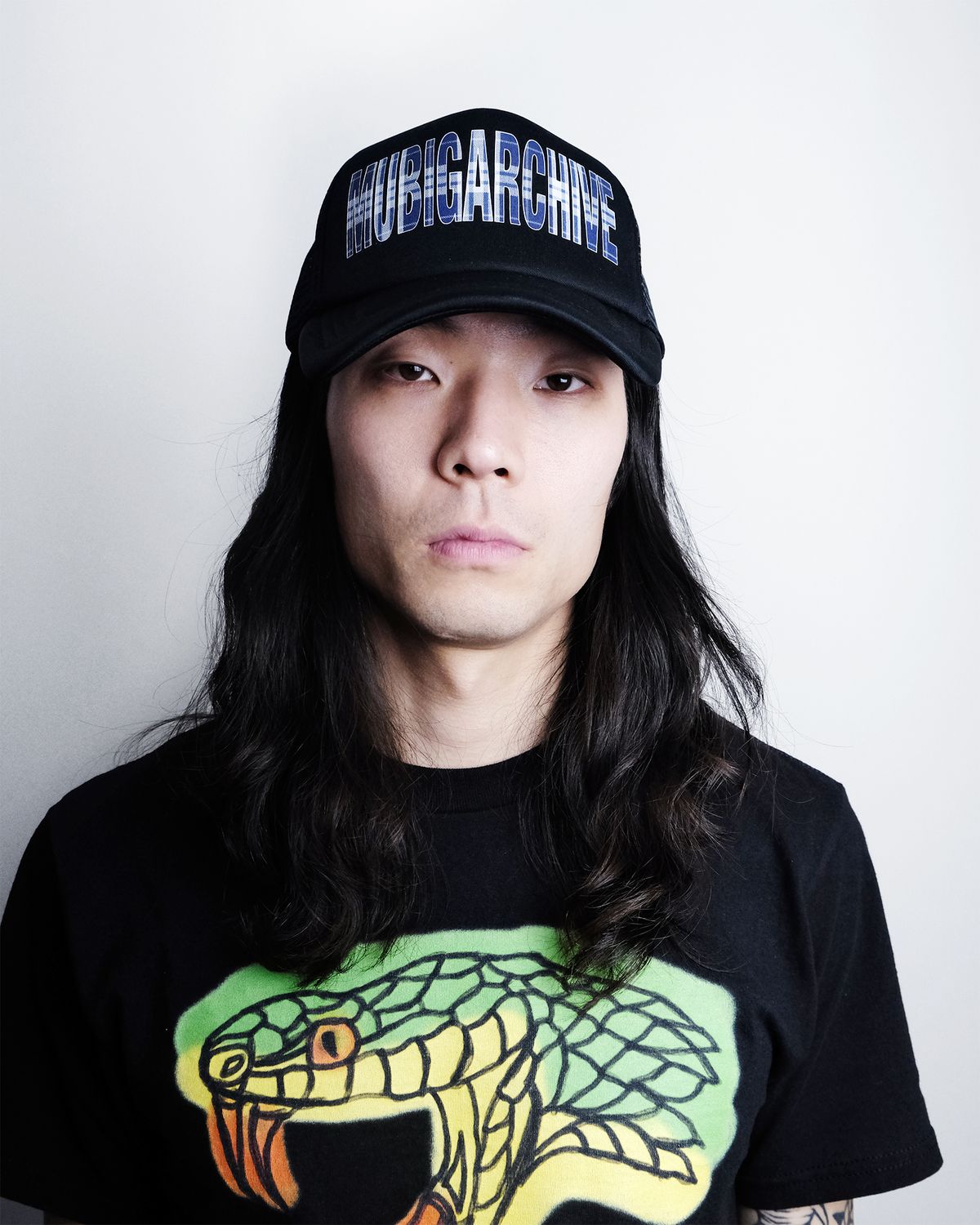 무비그아카이브(MUBIG.ARCHIVE) Plaid Trucker Hat (Navy)