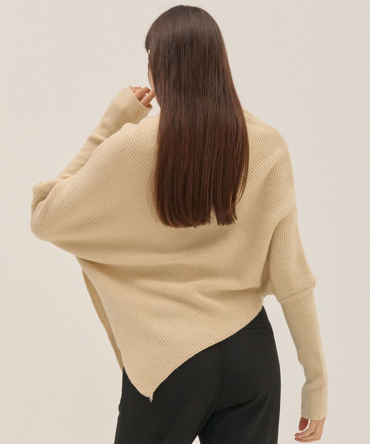 플로브(FLOVE) HIGH NECK KNIT CAPE_BE