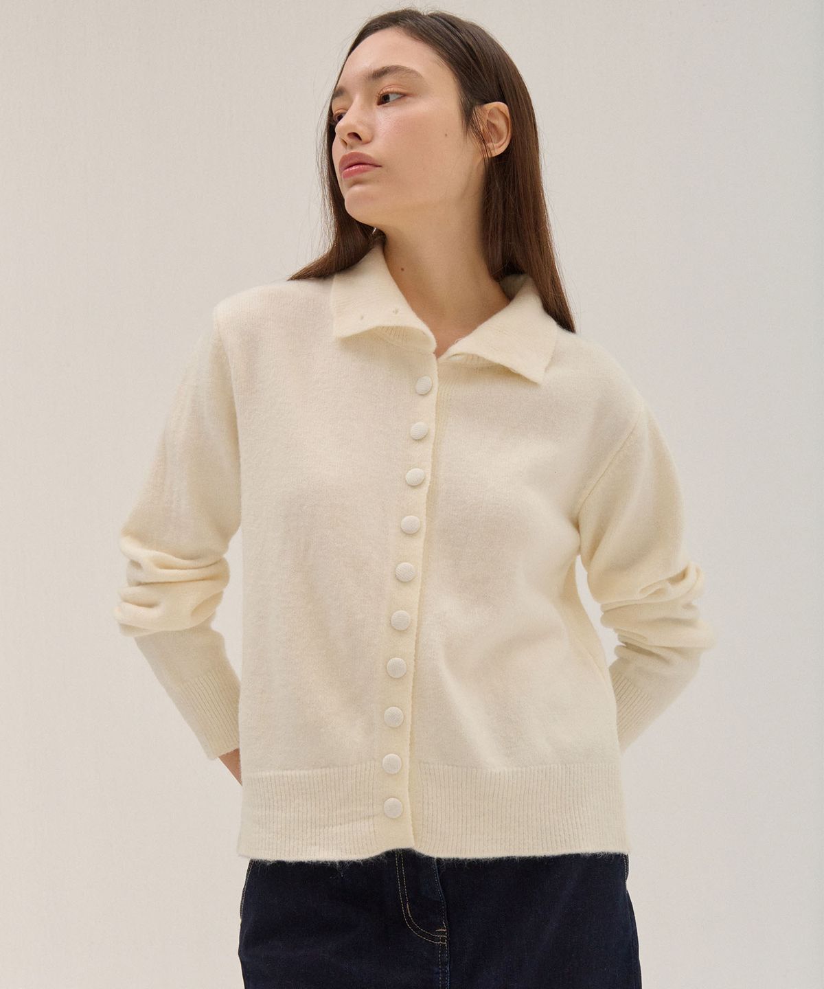플로브(FLOVE) HIGH NECK KNIT CARDIGAN_IV