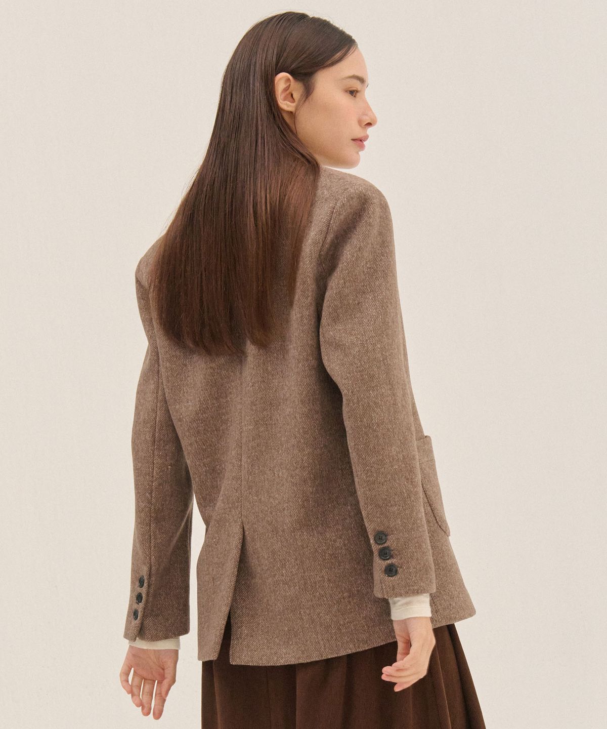 플로브(FLOVE) HERRINGBONE WOOL JAKET_BR