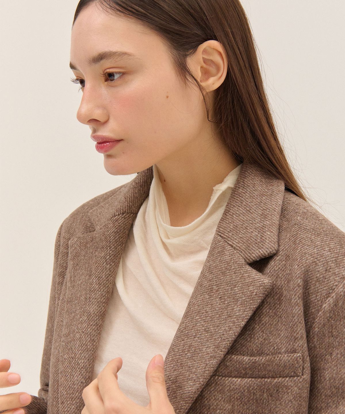 플로브(FLOVE) HERRINGBONE WOOL JAKET_BR