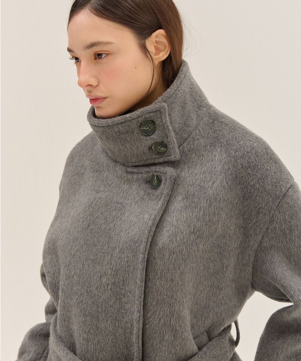 플로브(FLOVE) HIGH NECK WOOL100% COAT_CH