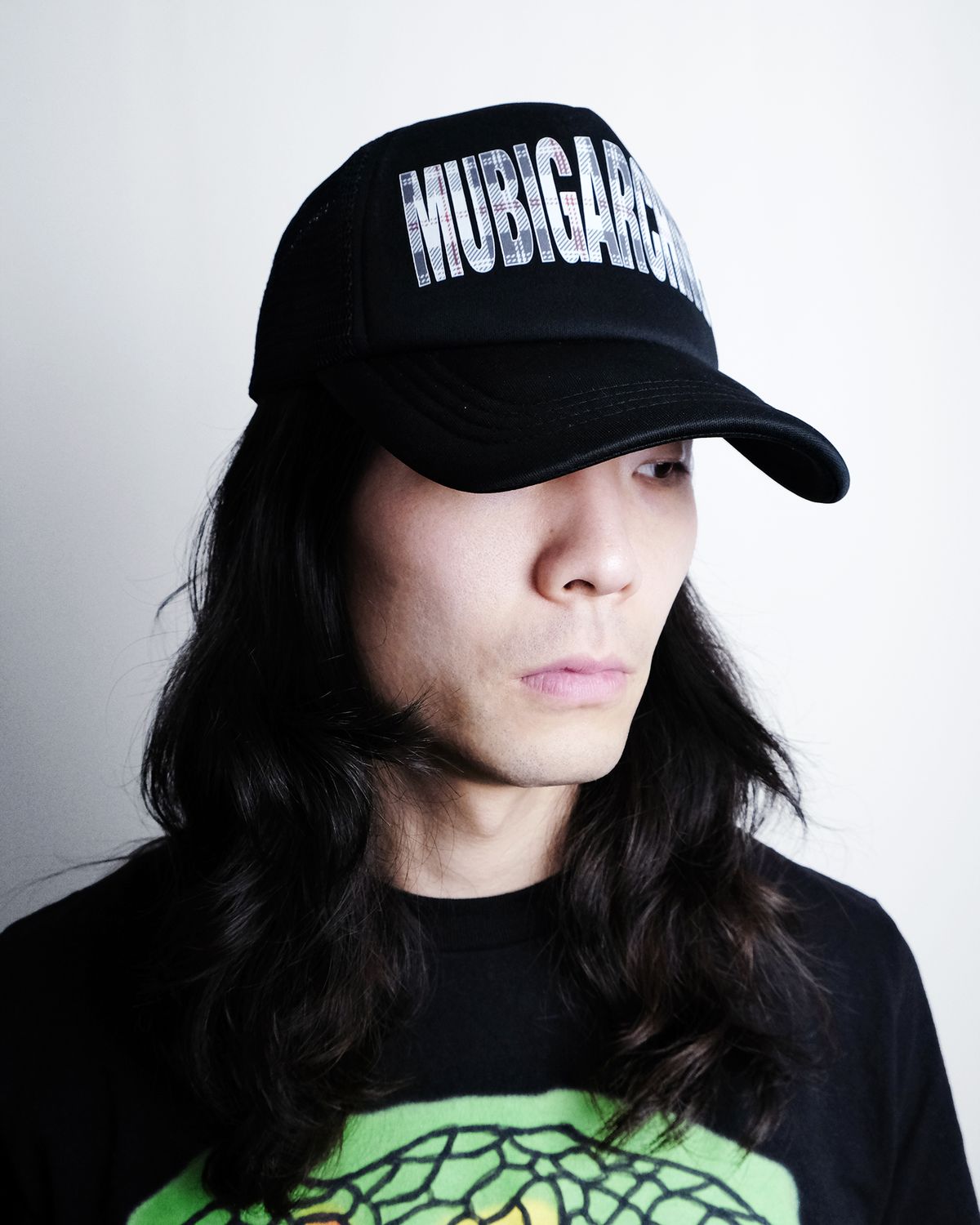 무비그아카이브(MUBIG.ARCHIVE) Plaid Trucker Hat (White)