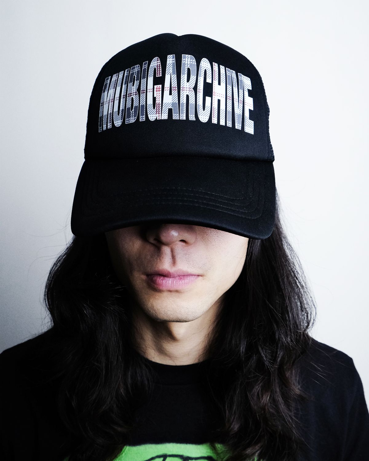 무비그아카이브(MUBIG.ARCHIVE) Plaid Trucker Hat (White)