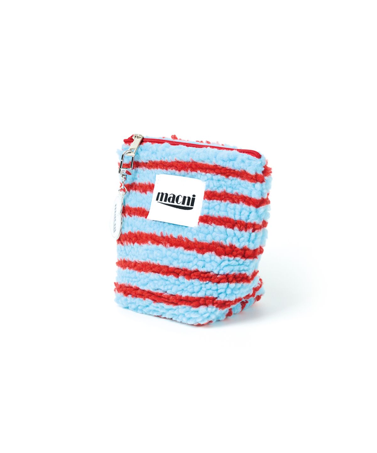 마크니(MACNI) POODLE STRIPE STANDY POUCH SKY BLUE