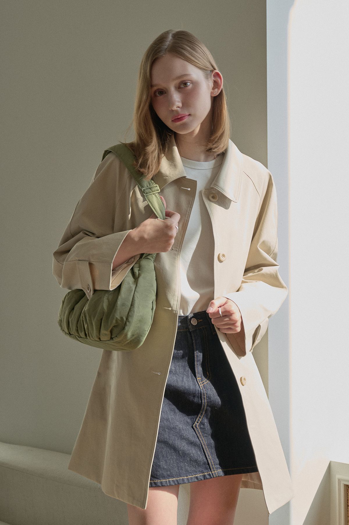굿토드즈(GOODTOTES) 스몰 크루아상 크로스백 (Matcha)