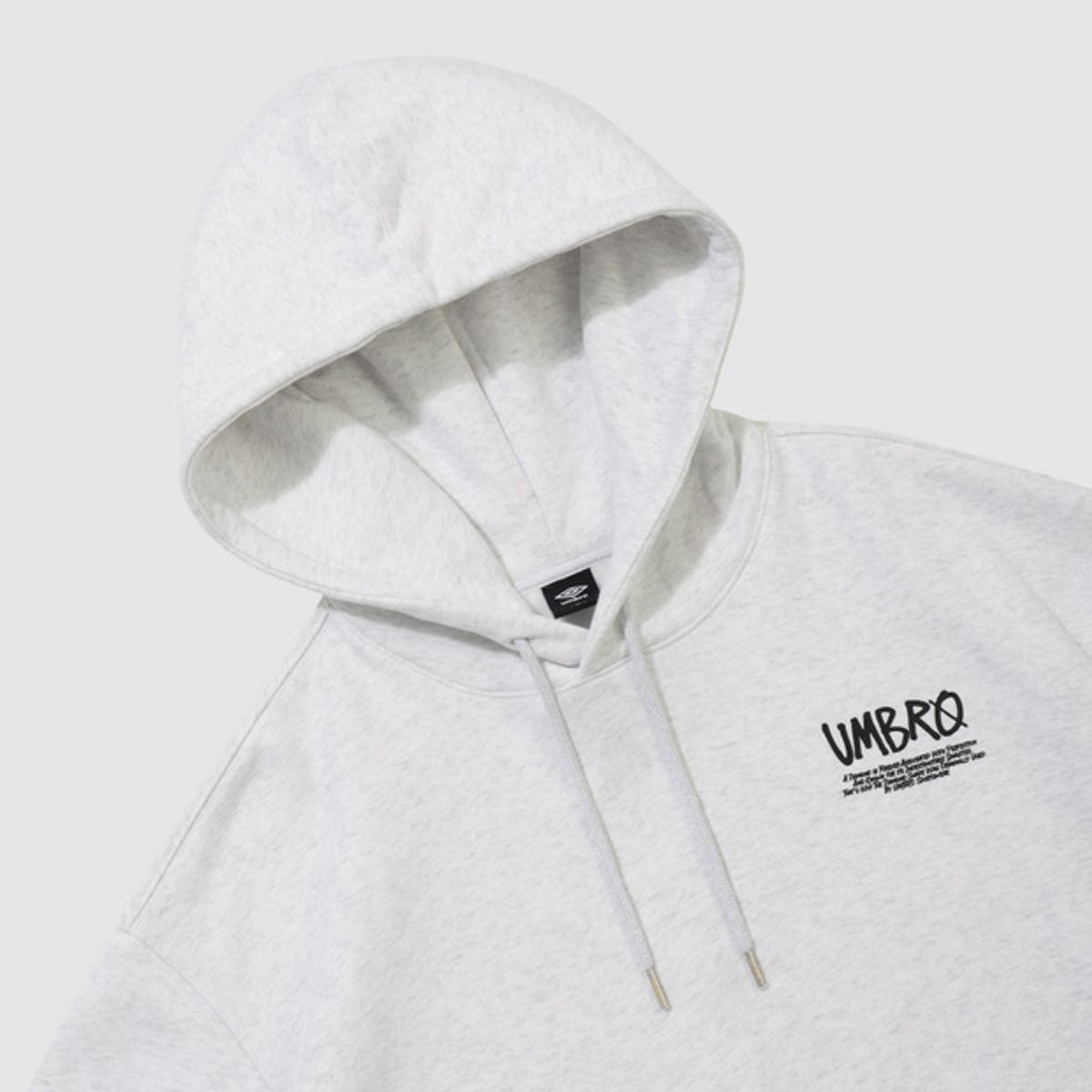 엄브로(UMBRO) 기모 로즈 그래픽 후드 티셔츠 라이트 그레이 UQ421CHDO3