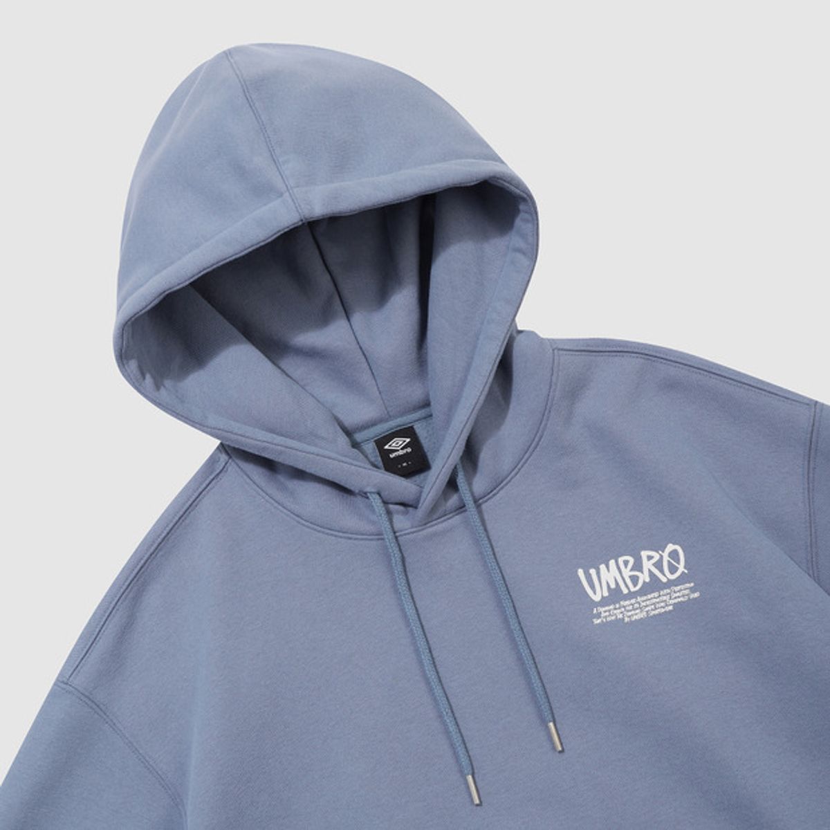 엄브로(UMBRO) 기모 로즈 그래픽 후드 티셔츠 블루 UQ421CHDO3