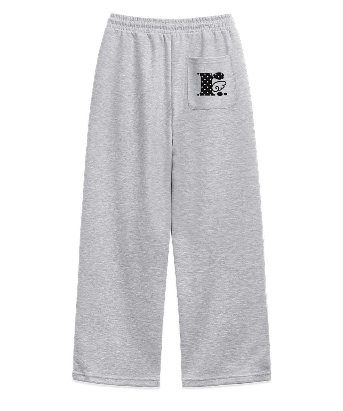 랜덤오프(RANDOMOFF) RÖFF TYPE PLAY DOT SYMBOL ONE TUCK WIDE SWEAT PANTS (2color)
