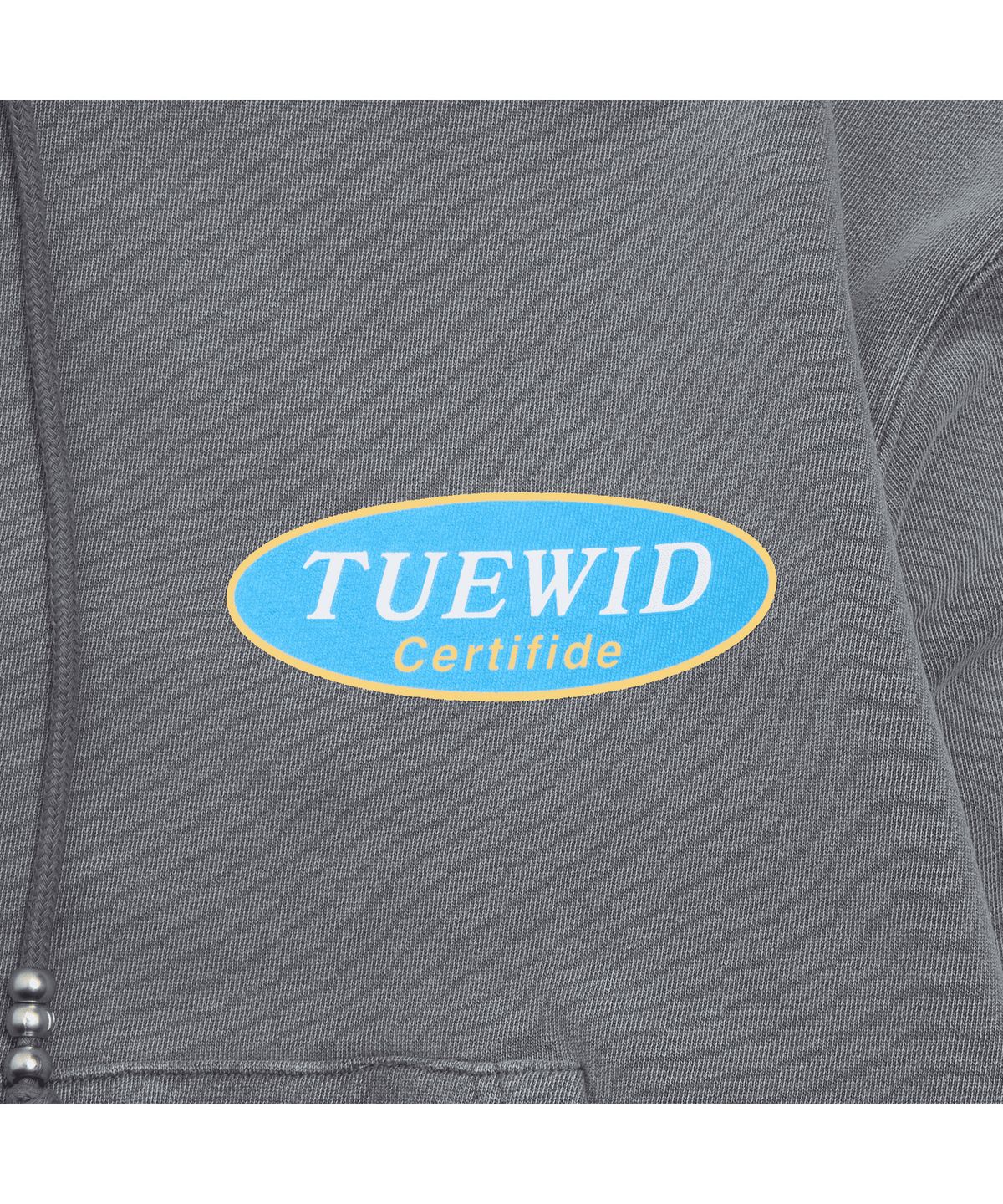 투위드(TUEWID) certified hoodie in light gray