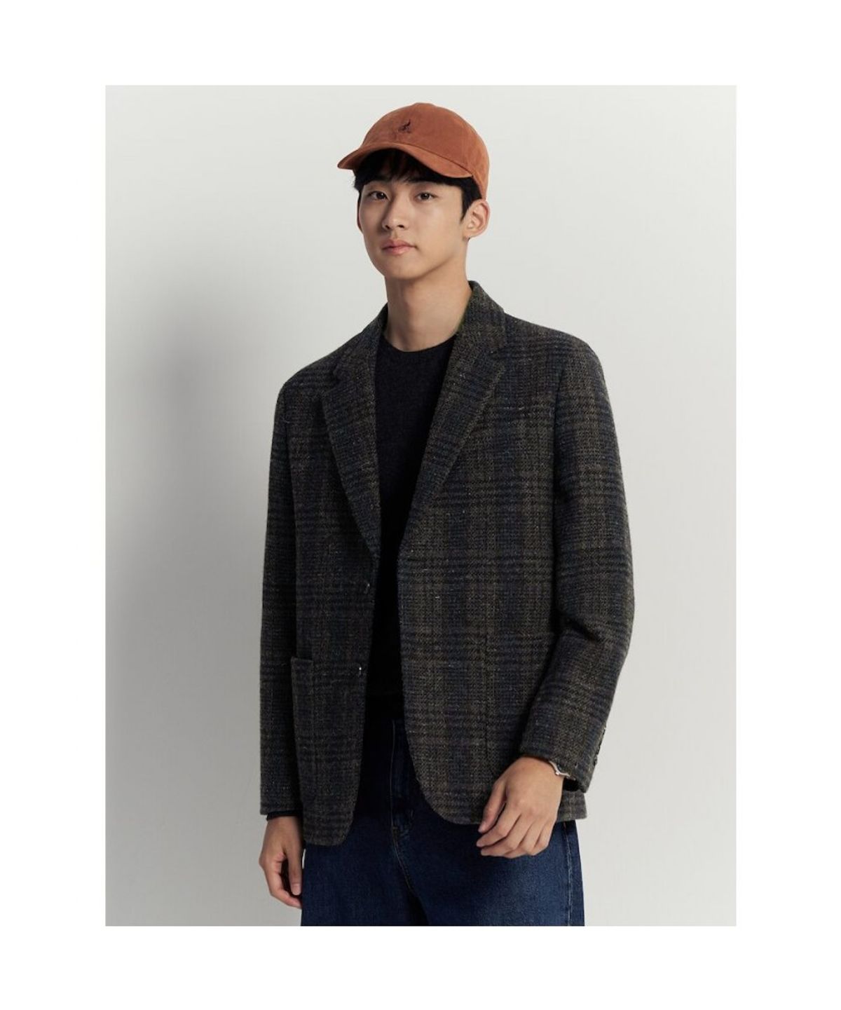 빈폴 멘(BEANPOLE MEN) 로바트 트위드 체크 재킷  애쉬