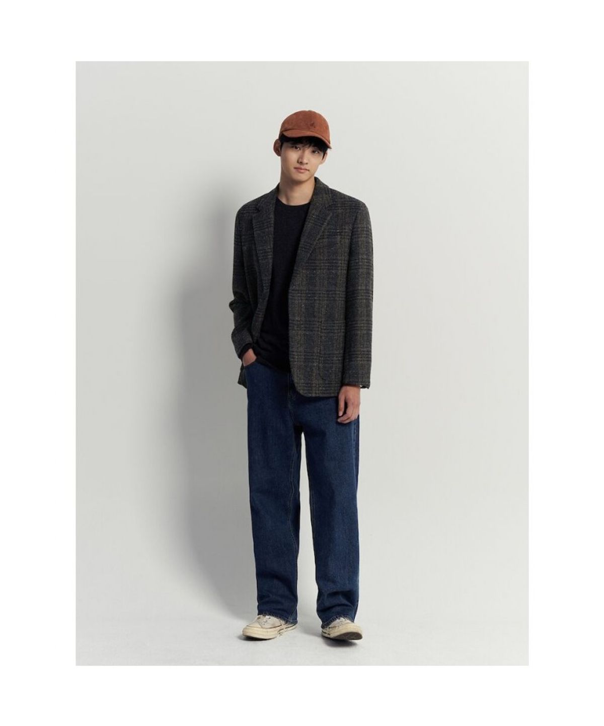 빈폴 멘(BEANPOLE MEN) 로바트 트위드 체크 재킷  애쉬