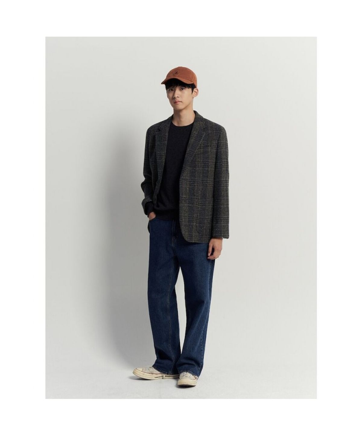빈폴 멘(BEANPOLE MEN) 로바트 트위드 체크 재킷  애쉬