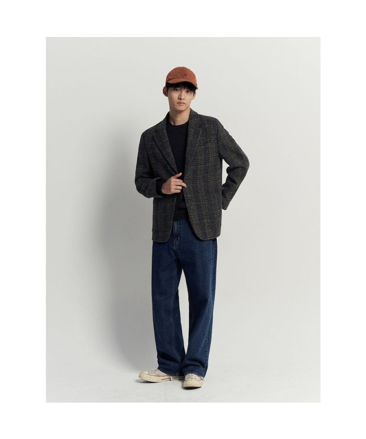 빈폴 멘(BEANPOLE MEN) 로바트 트위드 체크 재킷  애쉬