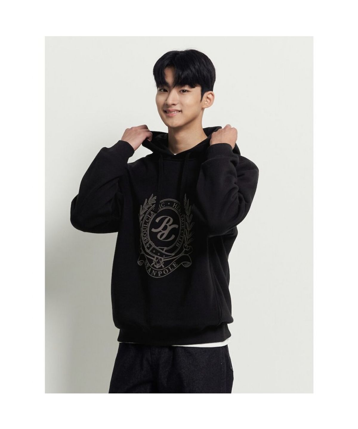 빈폴 멘(BEANPOLE MEN) 헤리티지 스웨트 후디  블랙