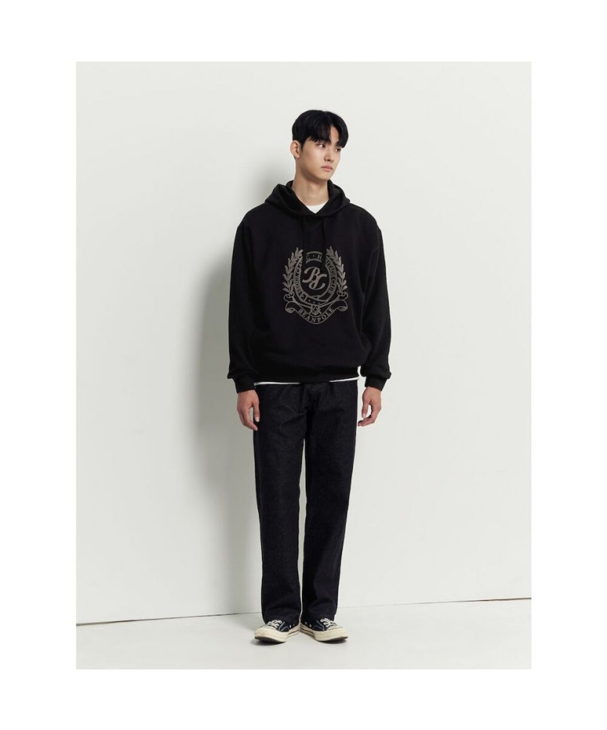 빈폴 멘(BEANPOLE MEN) 헤리티지 스웨트 후디  블랙