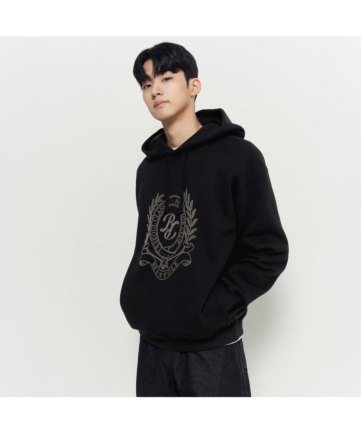 빈폴 멘(BEANPOLE MEN) 헤리티지 스웨트 후디  블랙