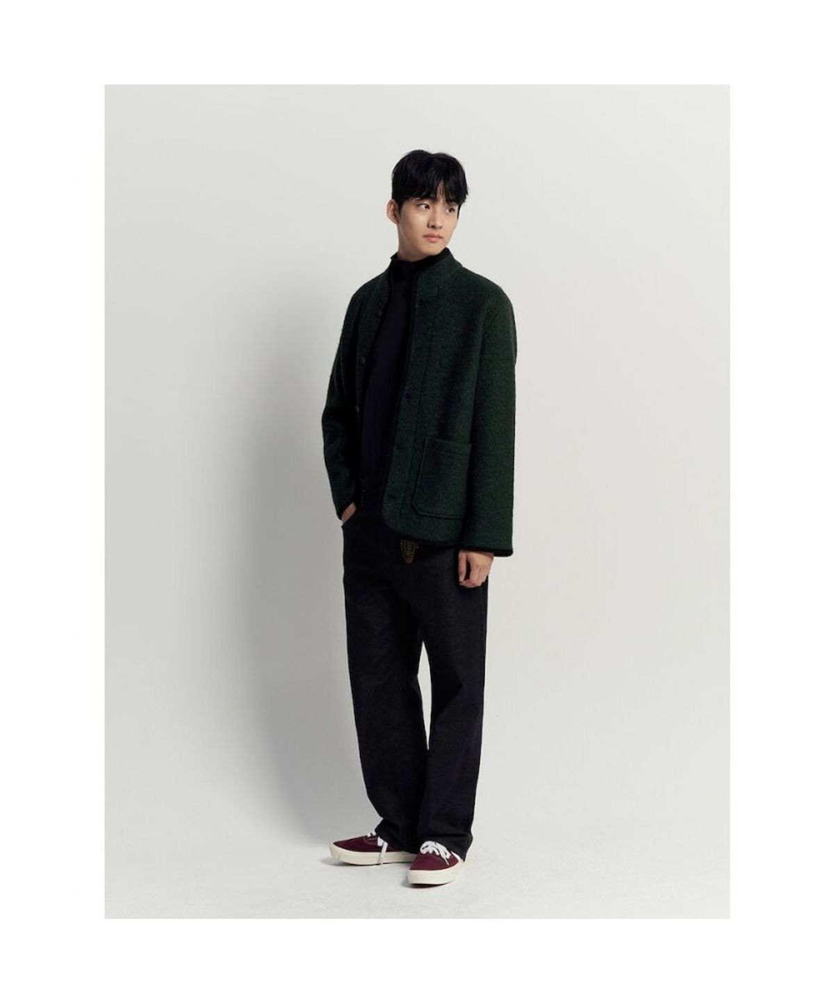 빈폴 멘(BEANPOLE MEN) 플리스 버튼업 카디건  그린