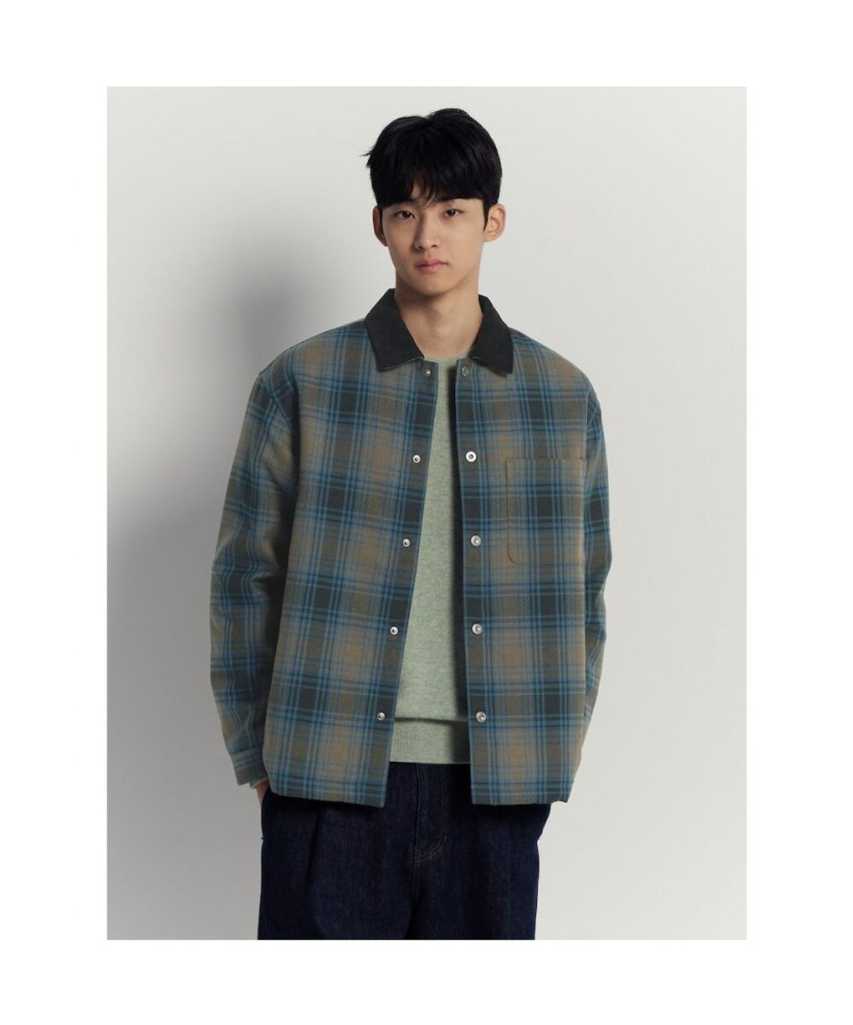 빈폴 멘(BEANPOLE MEN) 테크 트위드 패딩 셔츠  베이지