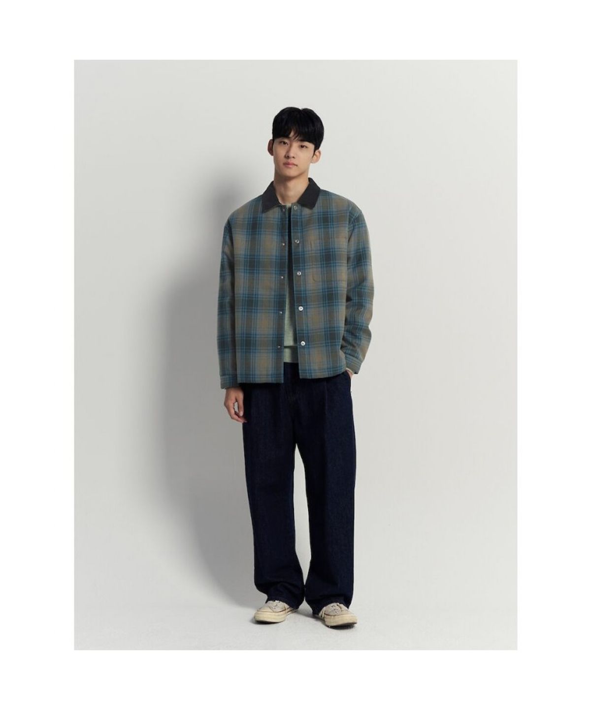 빈폴 멘(BEANPOLE MEN) 테크 트위드 패딩 셔츠  베이지