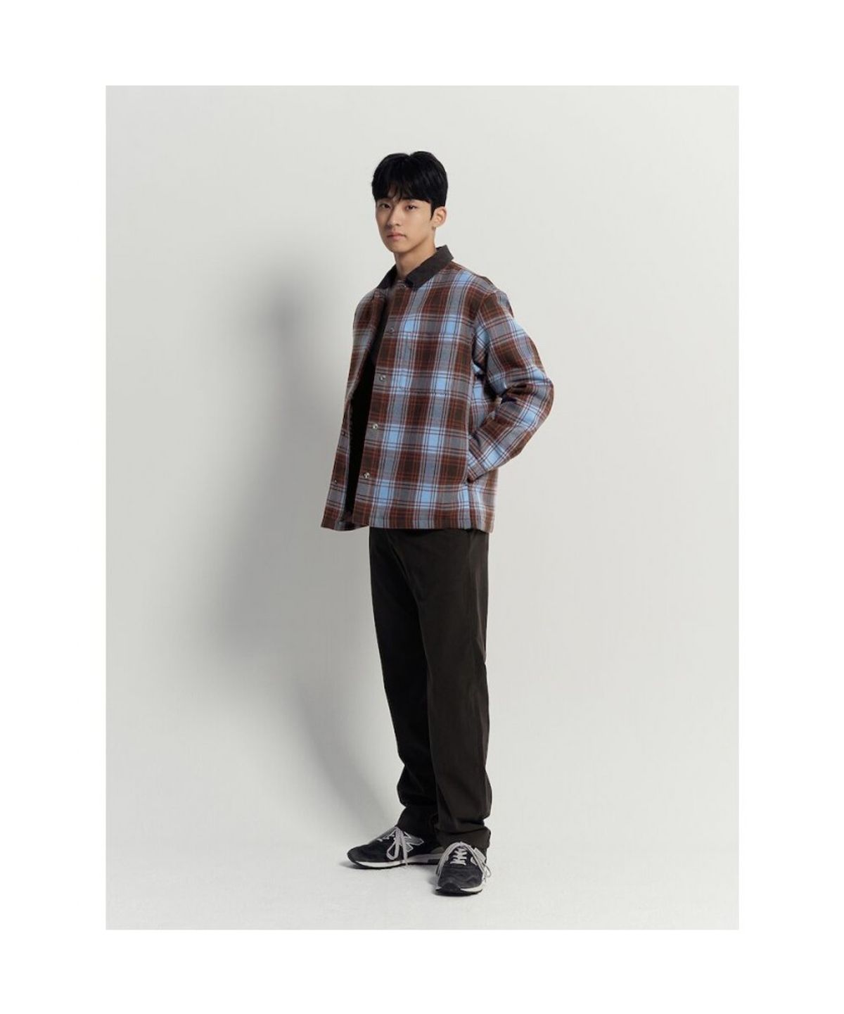 빈폴 멘(BEANPOLE MEN) 테크 트위드 패딩 셔츠  스카이 블루