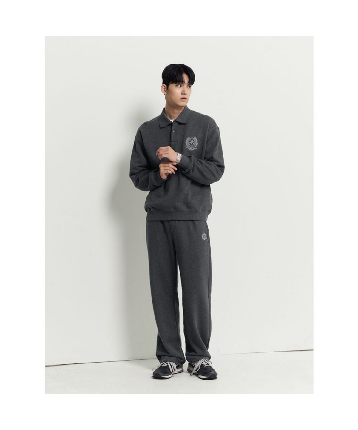 빈폴 멘(BEANPOLE MEN) 헤리티지 클럽 스웨트 팬츠  애쉬