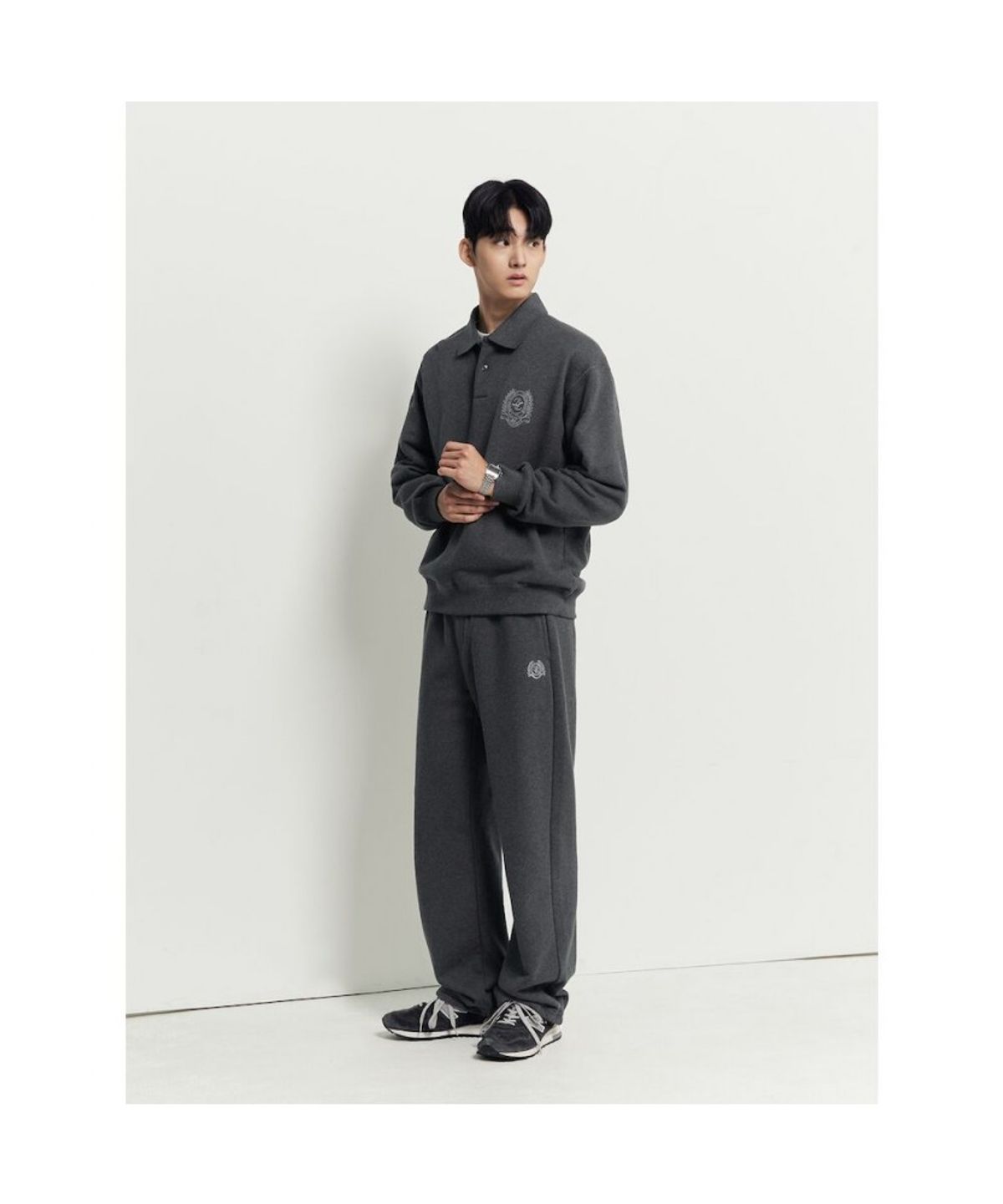 빈폴 멘(BEANPOLE MEN) 헤리티지 클럽 스웨트 팬츠  애쉬