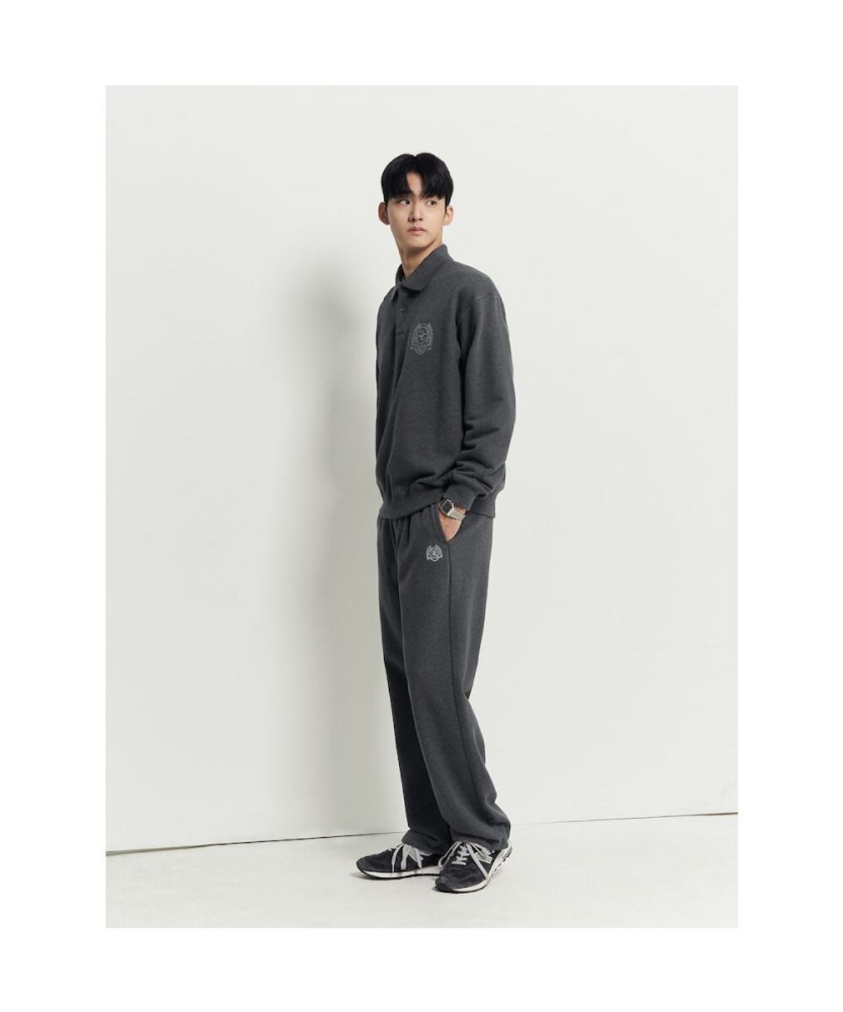 빈폴 멘(BEANPOLE MEN) 헤리티지 클럽 스웨트 팬츠  애쉬