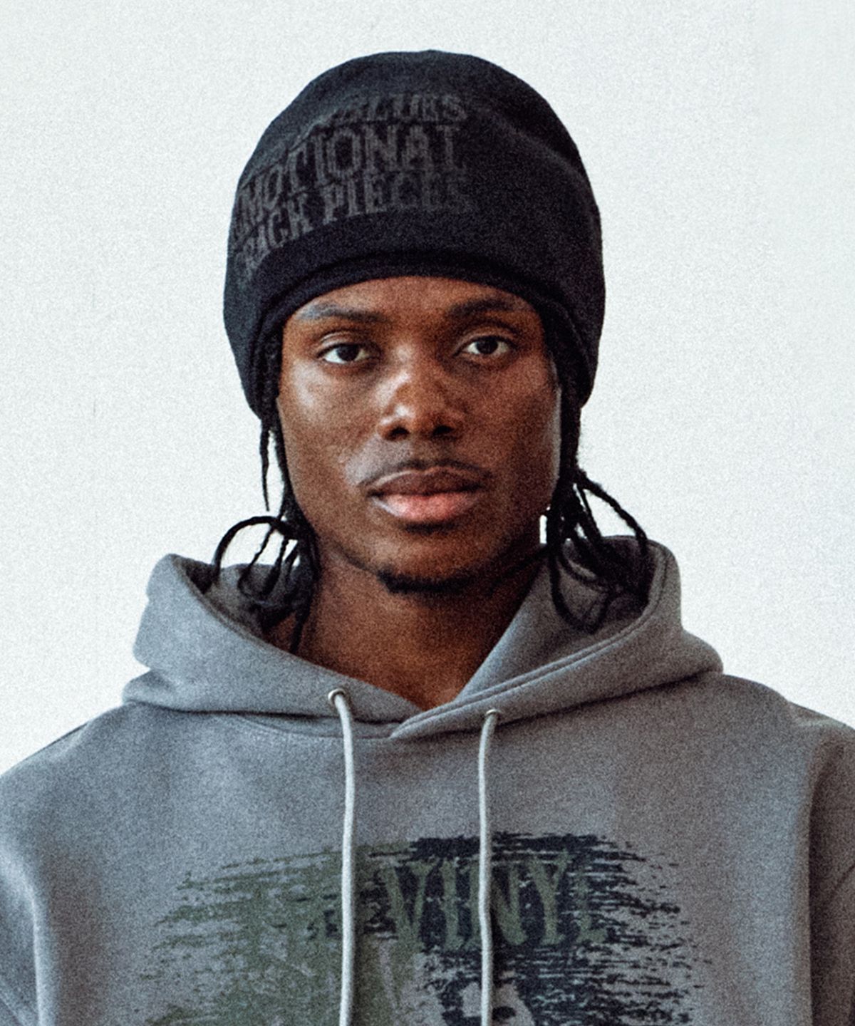 더바이닐하우스(THEVINYLHOUSE) PATTERN BEANIE BLACK