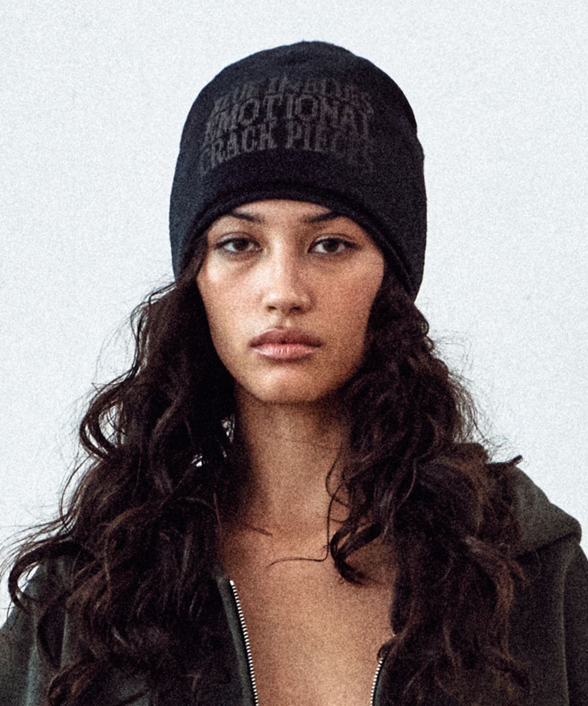 더바이닐하우스(THEVINYLHOUSE) PATTERN BEANIE BLACK