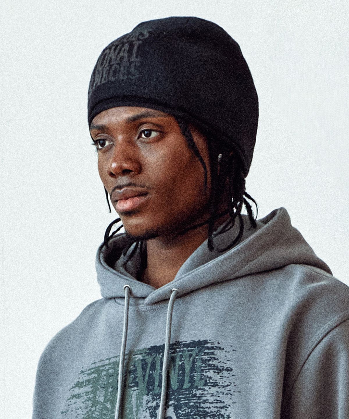 더바이닐하우스(THEVINYLHOUSE) PATTERN BEANIE BLACK